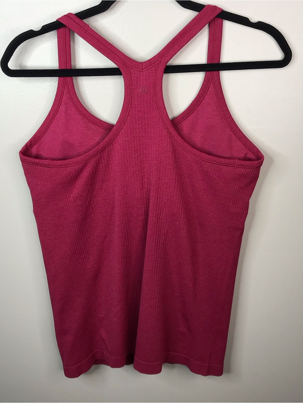 Lululemon Athletica Ebb to Street Ribbed Racerback Tank - Fuchsia Pink Sz 12 - Picture 2 of 5